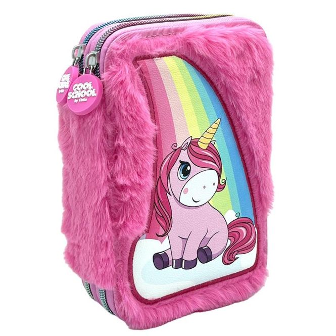 Hovedbilde PENNAL DOBBELT UNICORN ROSA TINKA