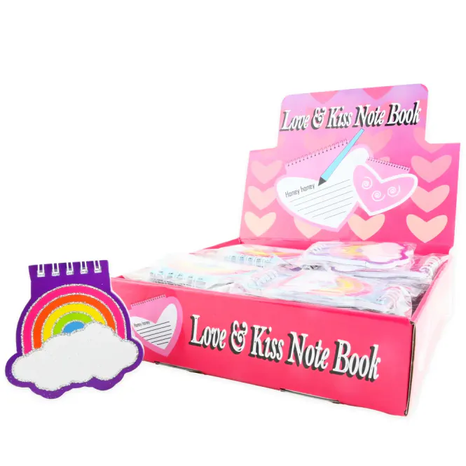 Hovedbilde Notebook rainbow 9 cm 2ass