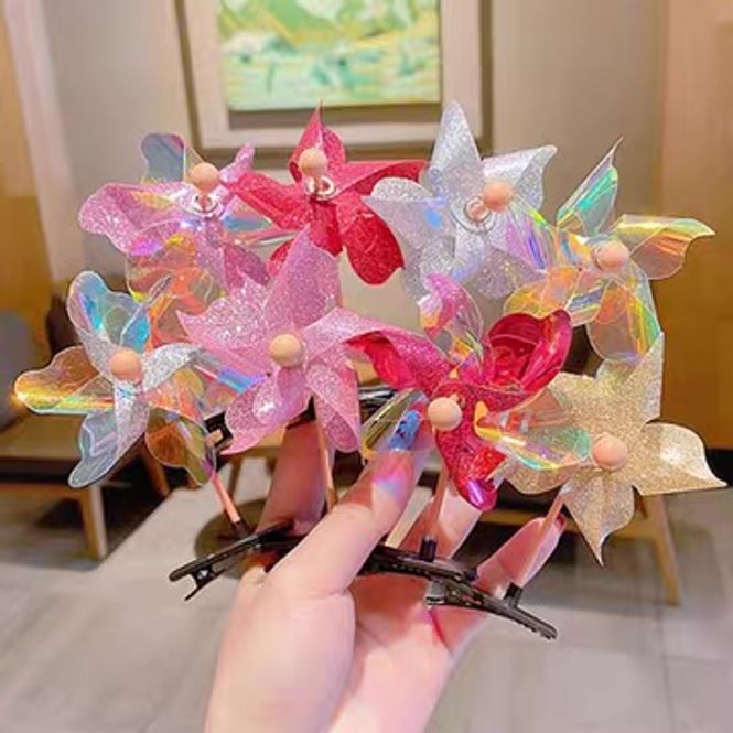 Hovedbilde Mini Colorful Windmill Hair Clips Set