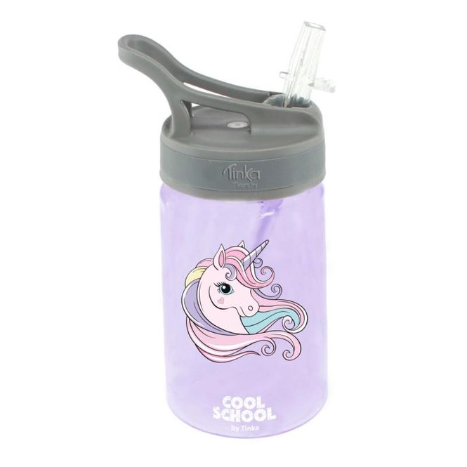 Hovedbilde DRIKKEFLASKE UNICORN LILLA TINKA COOL SCHOOL