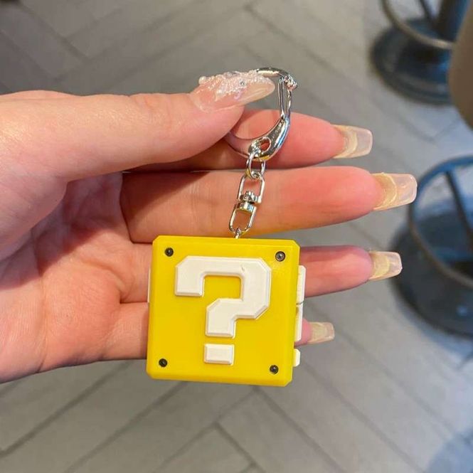 Hovedbilde Mario question keyring with sound